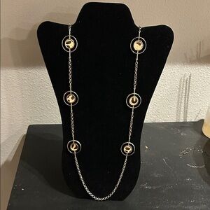 Chico's Gold and Silver Circle Necklace